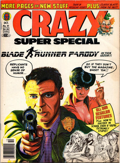 Crazy October 1982 magazine back issue Crazy magizine back copy 
