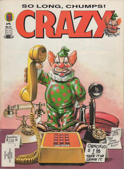 Crazy April 1983 magazine back issue Crazy magizine back copy 