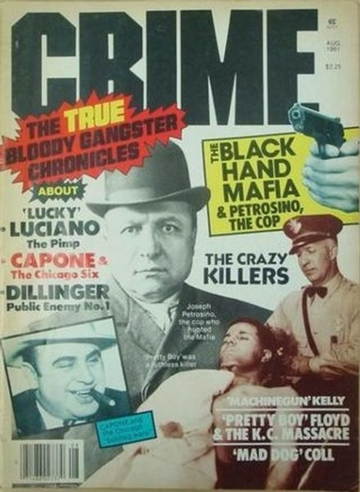 Crime August 1981 magazine back issue Crime magizine back copy 