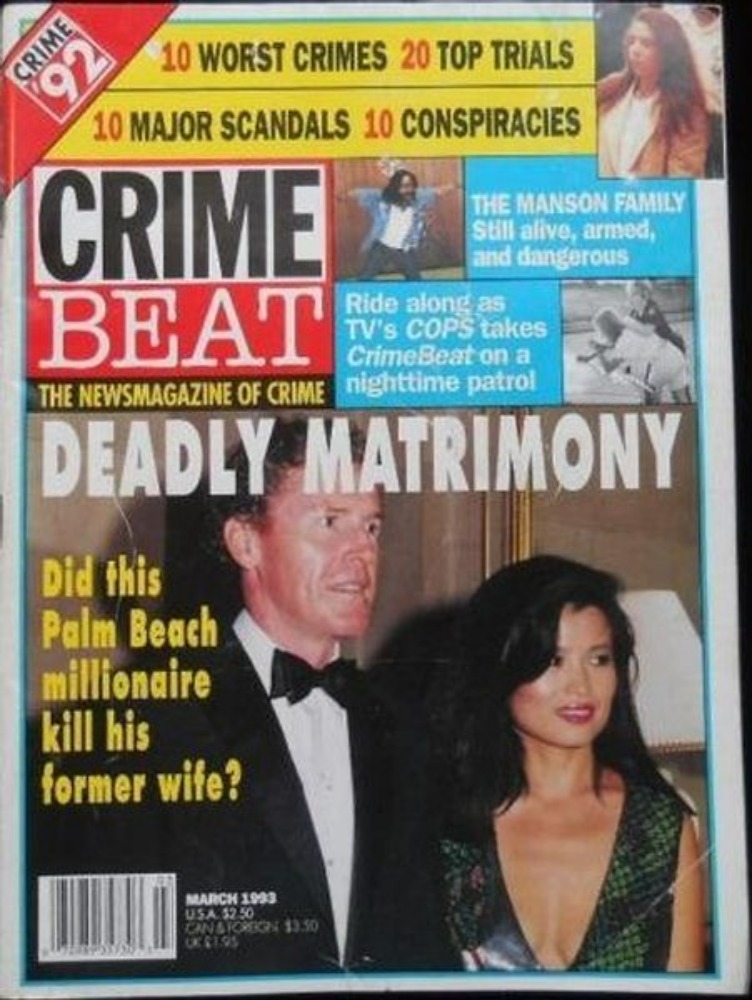 Crime Beat March 1993 magazine back issue Crime Beat magizine back copy 