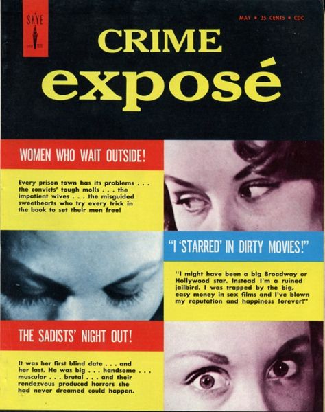 Crime Expose May 1958 magazine back issue Crime Expose magizine back copy 