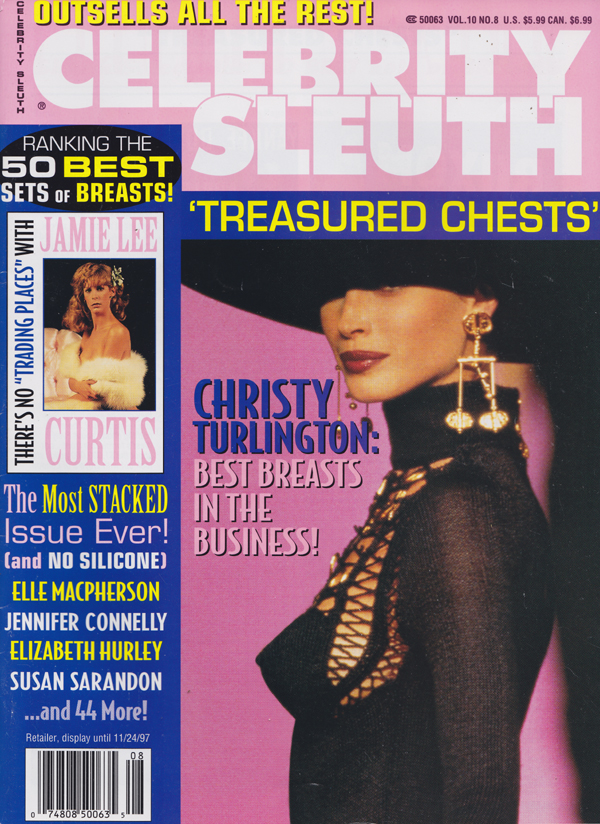 Celebrity Sleuth Volume 10 Issue 8 magazine back issue Celebrity Sleuth by Volume magizine back copy 