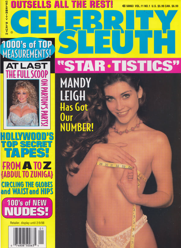 Celebrity Sleuth Volume 11 Issue 1 magazine back issue Celebrity Sleuth by Volume magizine back copy 