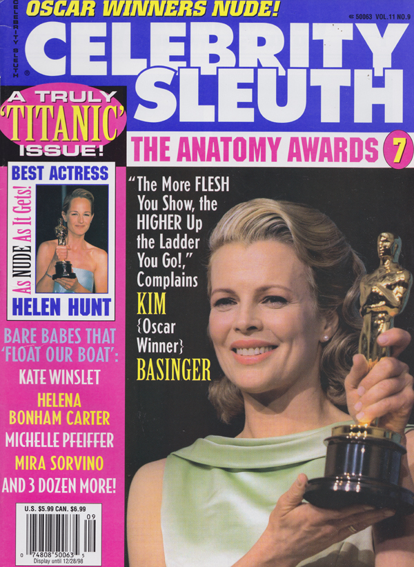 Celebrity Sleuth by Volume Vol. 11 # 9 magazine back issue Celebrity Sleuth by Volume magizine back copy 