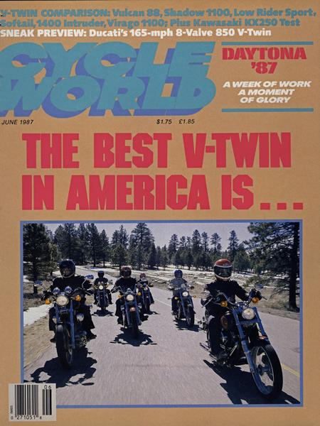Cycle World June 1987, , Twin Comparison: Vulcan 88, Shadow 1100, Low Rider Sport
