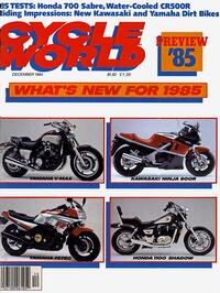 Cycle World December 1984 Magazine Back Copies Magizines Mags