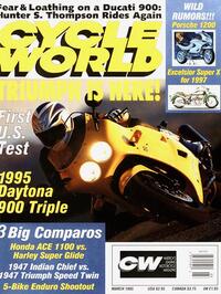 Cycle World March 1995 magazine back issue cover image