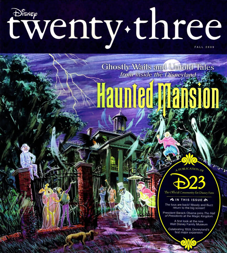 Disney Twenty-Three Fall 2009 magazine back issue Disney Twenty-Three magizine back copy 