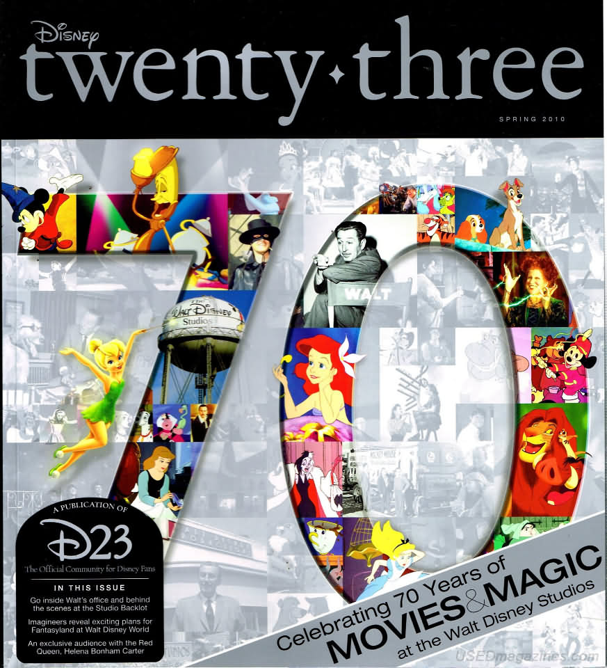 Disney Twenty-Three Spring 2010 magazine back issue Disney Twenty-Three magizine back copy 
