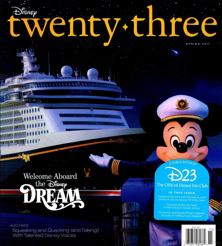 Disney Twenty-Three Spring 2011 magazine back issue Disney Twenty-Three magizine back copy 