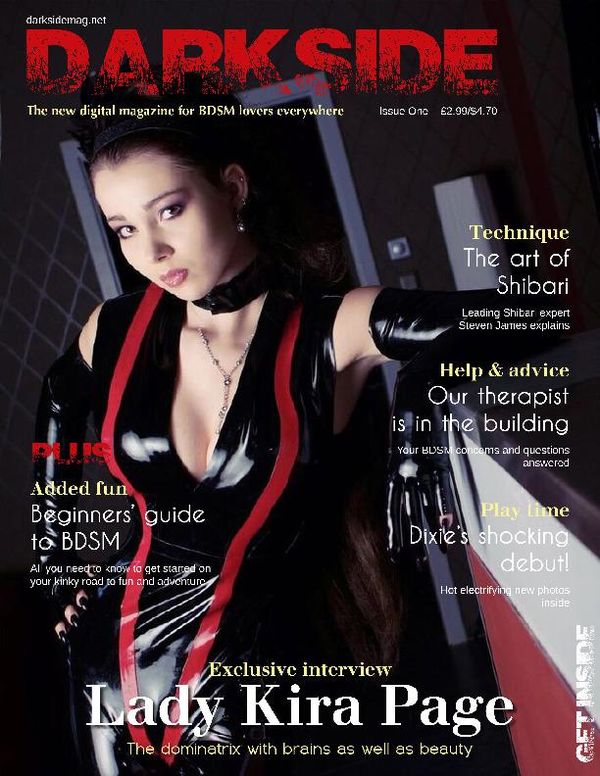 Darkside # 1, August 2015 magazine back issue Darkside magizine back copy 