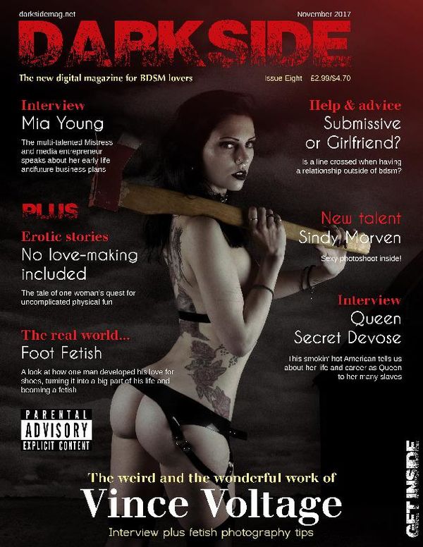 Darkside # 8, November 2017 magazine back issue Darkside magizine back copy 