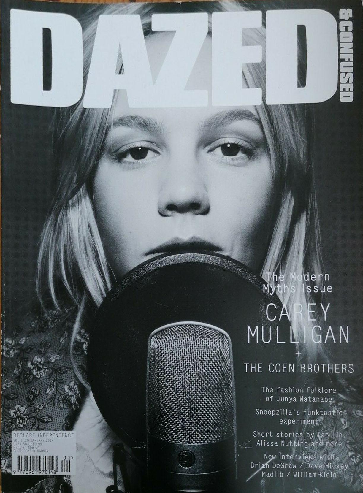 Dazed & Confused January 2014 magazine back issue Dazed & Confused magizine back copy 