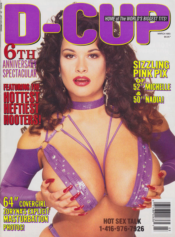 D-Cup March 1993 magazine back issue D-Cup magizine back copy d-cup magazine 1993 back issues hot huge tit mag heftiest hooters giant tits busty ladies spread wid