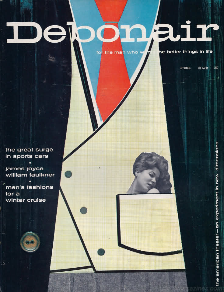 Debonair February 1961 magazine back issue Debonair magizine back copy 
