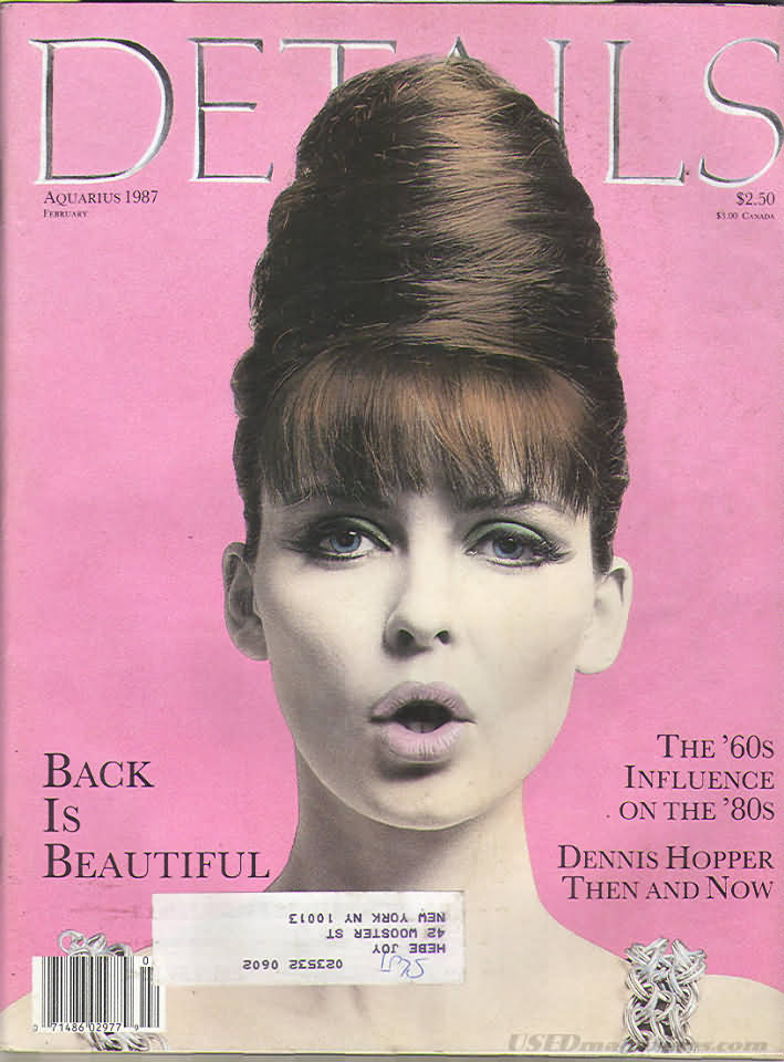 Details February 1987 magazine back issue Details magizine back copy 