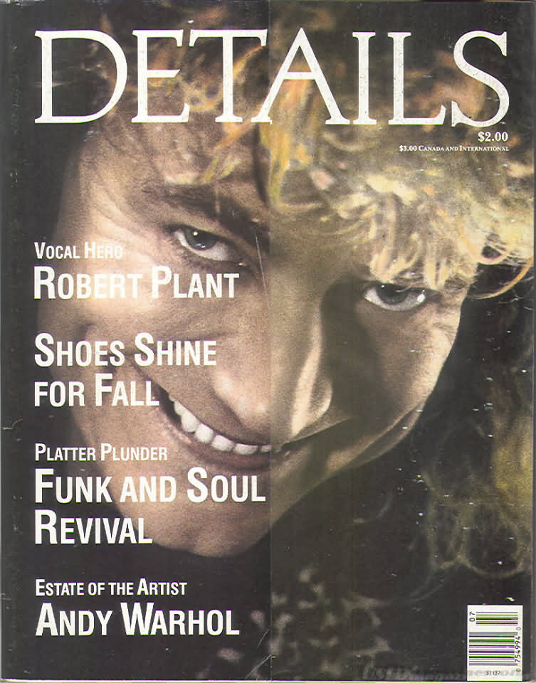 Details July 1988 magazine back issue Details magizine back copy 