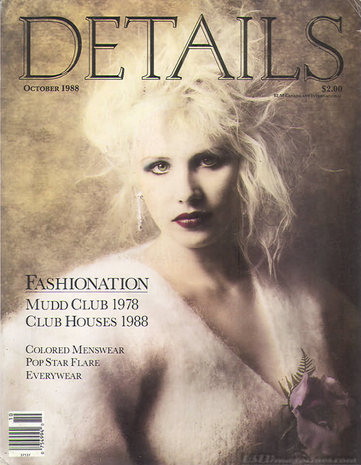 Details October 1988 magazine back issue Details magizine back copy 