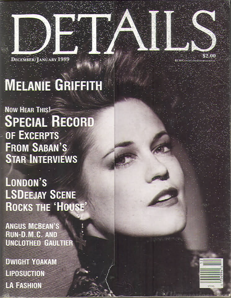 Details December 1988 magazine back issue Details magizine back copy 
