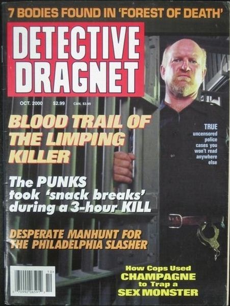 Detective Dragnet October 2000 magazine back issue Detective Dragnet magizine back copy 