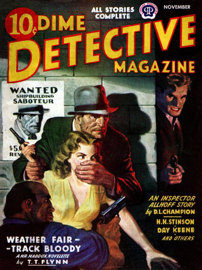 Dime Detective November 1943, , All Stories Complete Magazine,