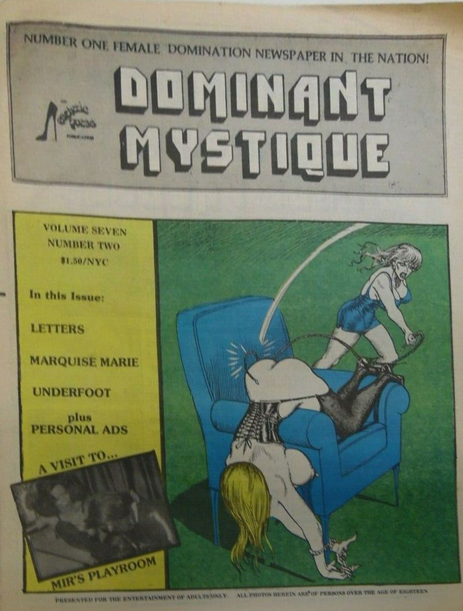 Dominant Mystique Vol. 7 # 2 magazine back issue Dominant Mystique magizine back copy 