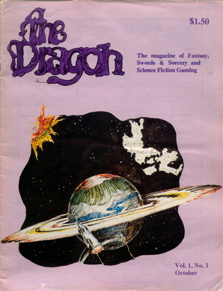 Dragon # 3 magazine back issue Dragon magizine back copy 