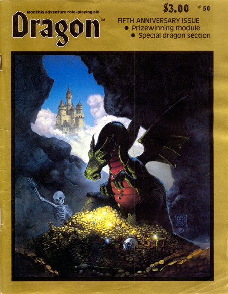 Dragon # 50 magazine back issue Dragon magizine back copy 