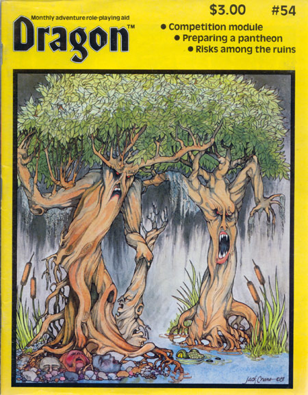 Dragon # 54 magazine back issue Dragon magizine back copy 
