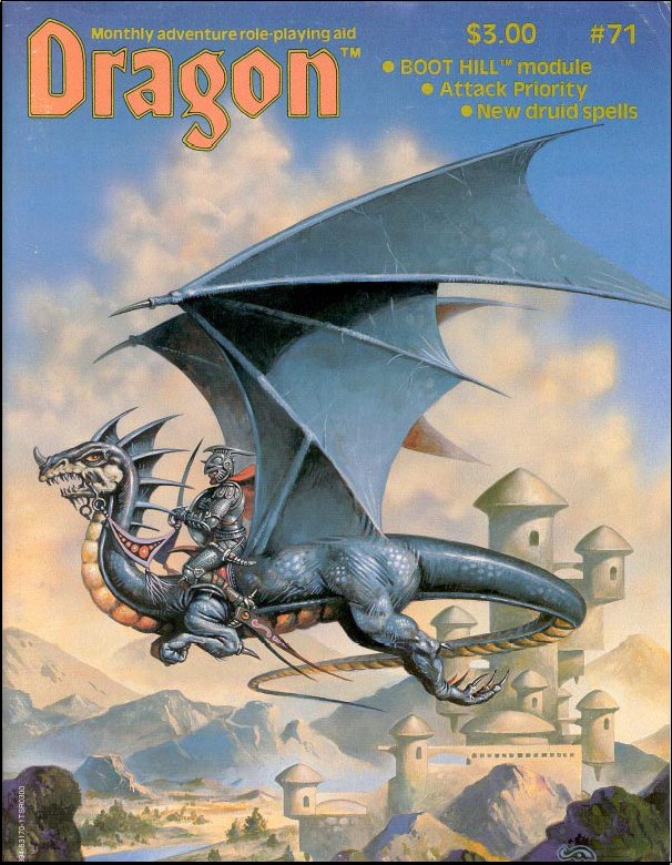 Dragon # 71 magazine back issue Dragon magizine back copy 