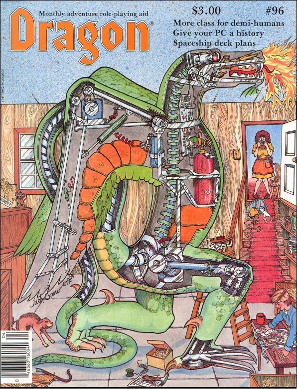 Dragon # 96 magazine back issue Dragon magizine back copy 