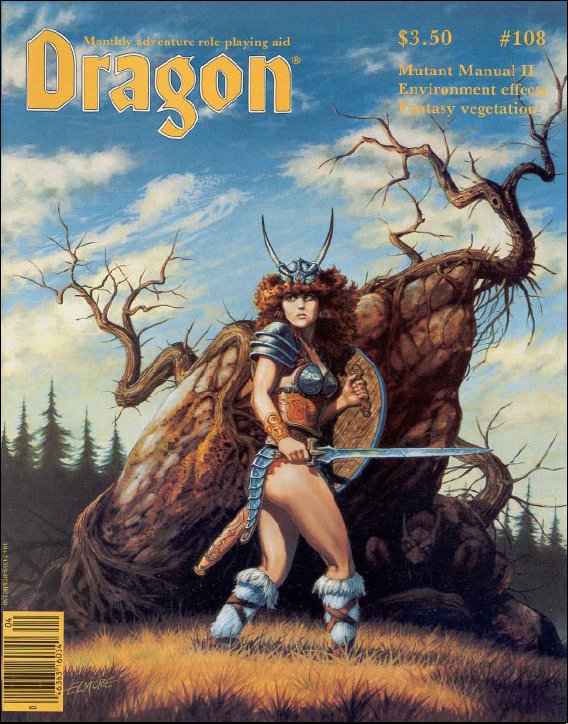 Dragon # 108 magazine back issue Dragon magizine back copy 