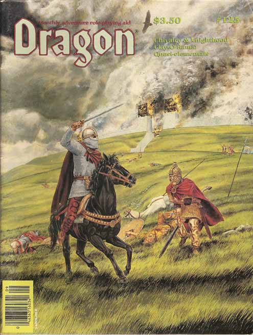 Dragon # 125 magazine back issue Dragon magizine back copy 