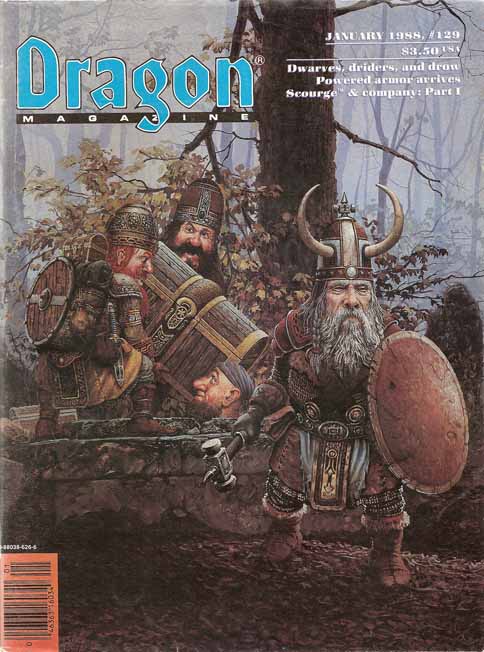 Dragon # 129 magazine back issue Dragon magizine back copy 