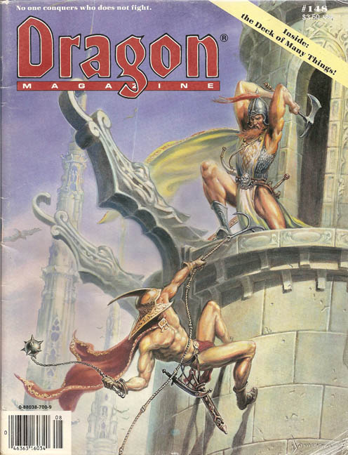 Dragon # 148 magazine back issue Dragon magizine back copy 
