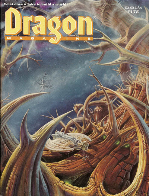 Dragon # 175 magazine back issue Dragon magizine back copy 