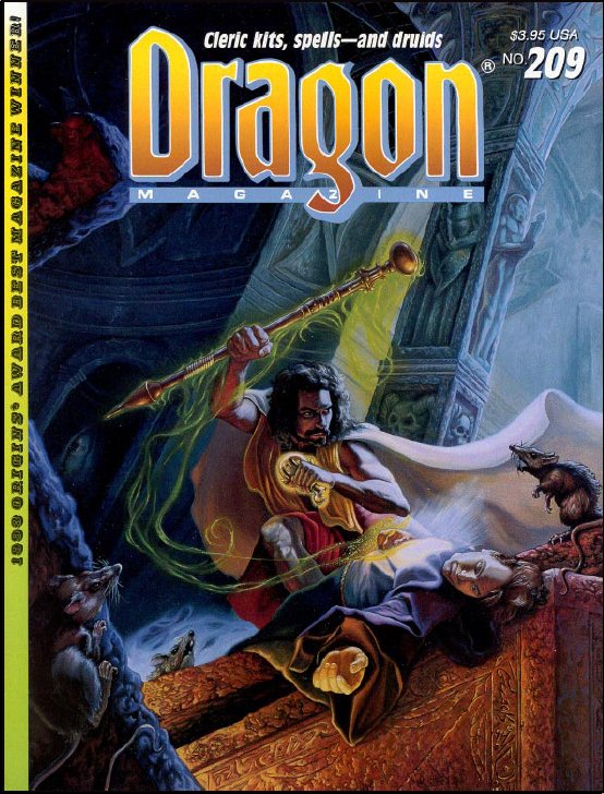 Dragon # 209 magazine back issue Dragon magizine back copy 