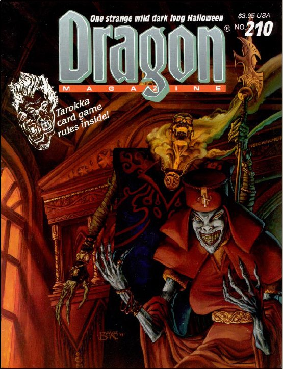 Dragon # 210 magazine back issue Dragon magizine back copy 