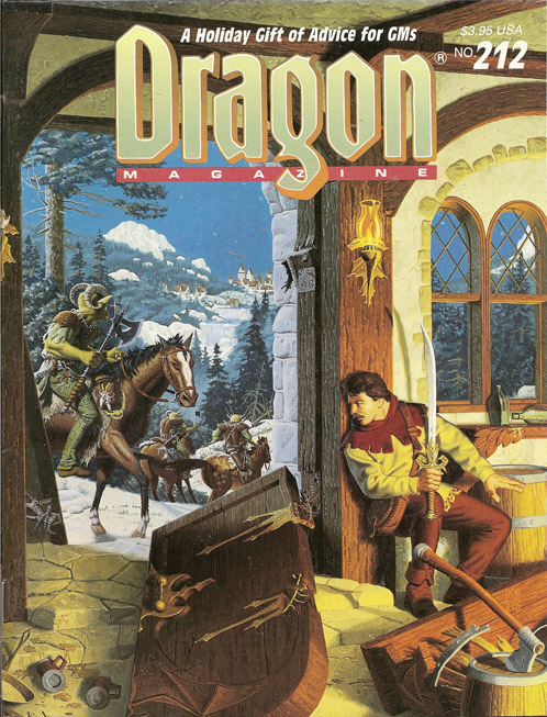 Dragon # 212 magazine back issue Dragon magizine back copy 