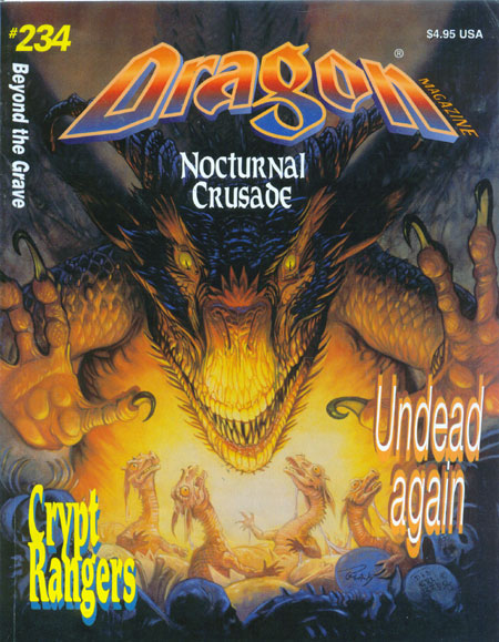 Dragon # 234 magazine back issue Dragon magizine back copy 