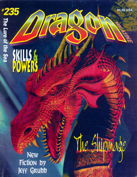 Dragon # 235 magazine back issue Dragon magizine back copy 