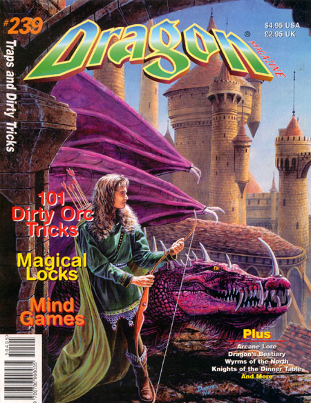 Dragon # 239 magazine back issue Dragon magizine back copy 