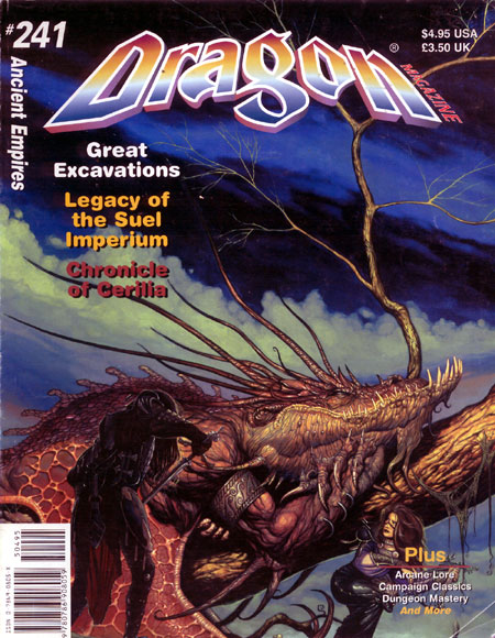 Dragon # 241 magazine back issue Dragon magizine back copy 