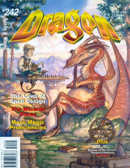 Dragon # 242 magazine back issue Dragon magizine back copy 