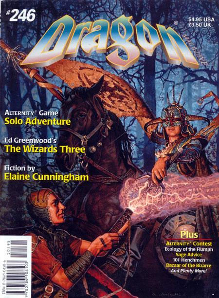 Dragon # 246 magazine back issue Dragon magizine back copy 