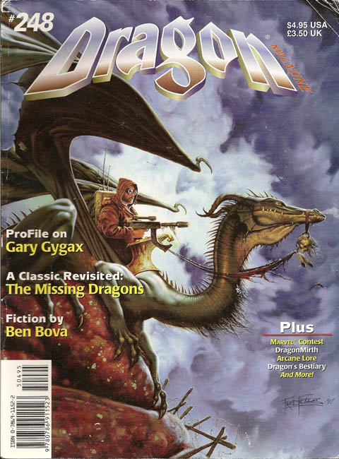 Dragon # 248 magazine back issue Dragon magizine back copy 