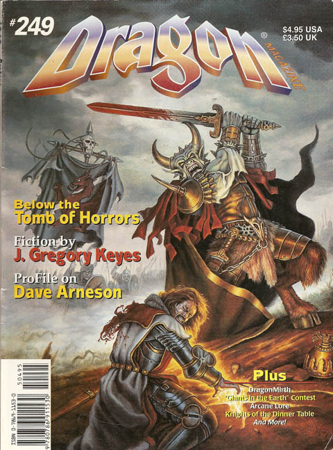 Dragon # 249 magazine back issue Dragon magizine back copy 