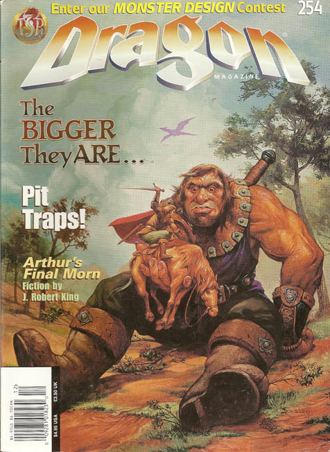 Dragon # 254 magazine back issue Dragon magizine back copy 