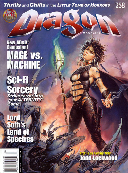 Dragon # 258 magazine back issue Dragon magizine back copy 