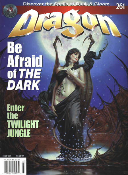 Dragon # 261 magazine back issue Dragon magizine back copy 